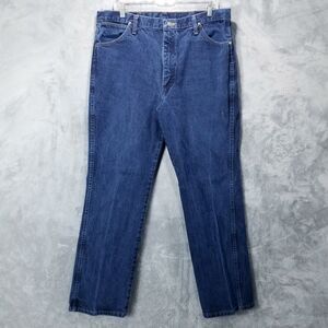 Wrangler Jeans Mens 38×32 Blue Straight Denim Relaxed